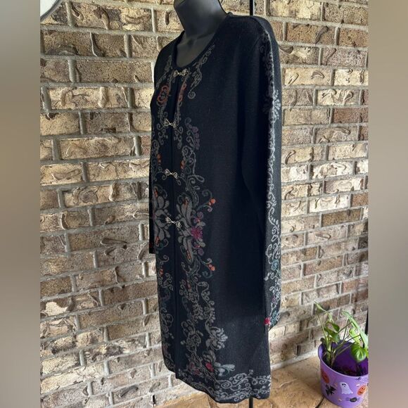 North Style Peruvian Alpaca Long Cardigan Size Large - Picture 10 of 13